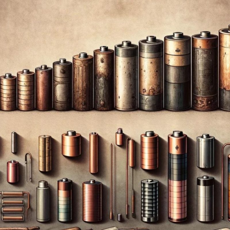 An infographic illustrating the evolution of battery technology