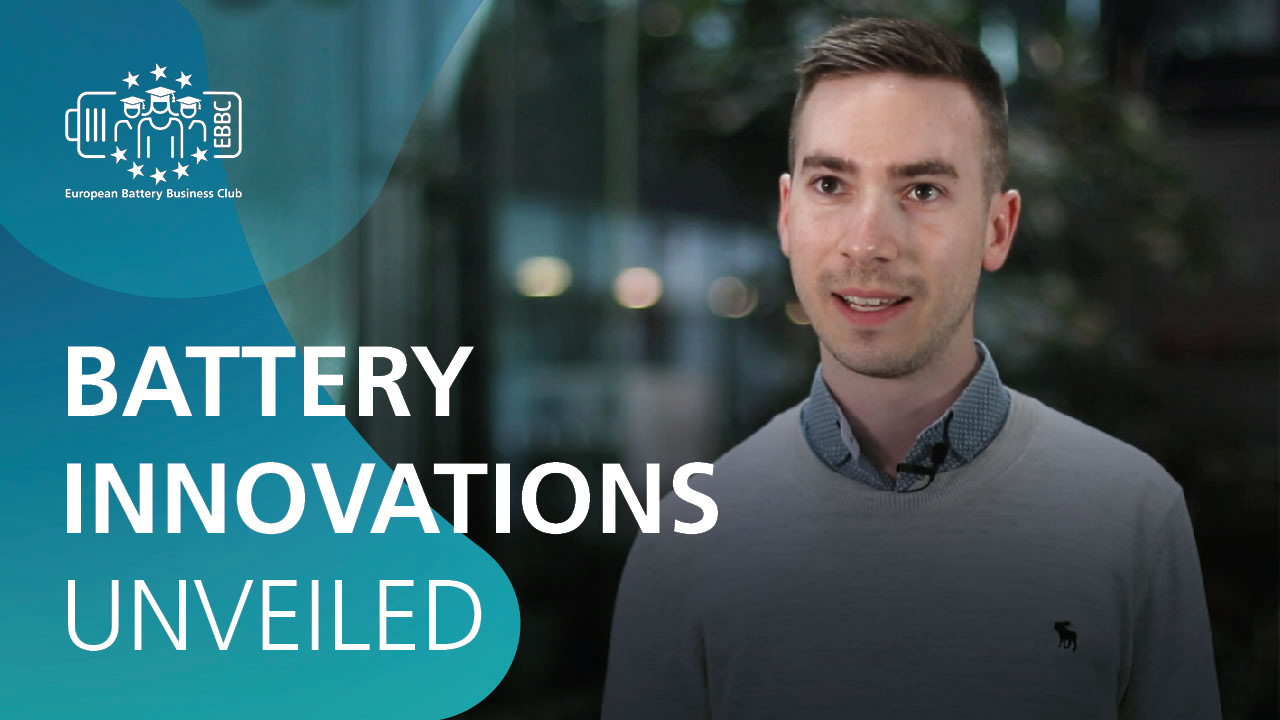 Dr. Andrew Naylor presenting the topic 'Battery Innovations Unveiled'.